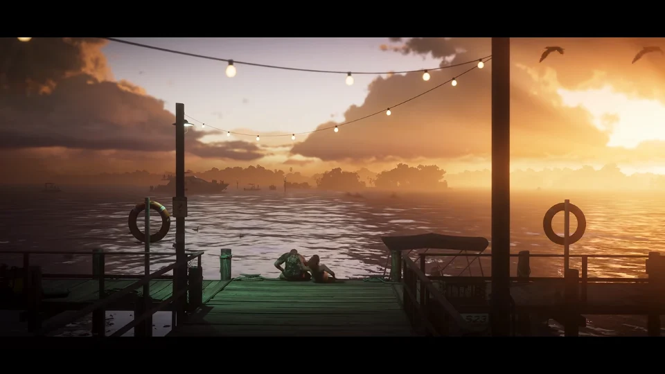 T2/29 — Lucia and Jason sitting on pier